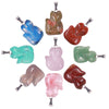 Natural Crystal Quartz Fox Animal Necklace Pendant Jewelry Making