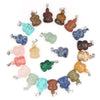 Charms Chakra Carved Turtle Tortoise Animal Natural Crystal Quartz Stone Turtle Pendants For Jewelry Making
