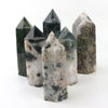 Natural Moss Agate Wands Crystals Minerals Healing Crystals Tapestries