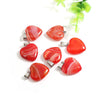 20mm Stripe agate crystal pendants crystals healing stones heart gemstone pendants charms for jewelry making