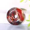 Natural Agate Crystals Healing Stones Beads Safety Buckle Necklace Donuts Pendant for Jewelry Making 25mm