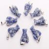 Wholesale assorted 15x20mm fashion natural crystal stone bead pendant natural stone angel pendants for jewelry making