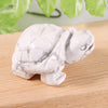 1.5inch Natural Crystal Healing Reiki Gem Stone Carved Animal Turtle Tortoise Crystal Statue Figurine for Home Decor