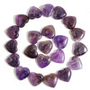 20mm Charm Natural Amethyst Heart Shape Purple Crystal Heart Gemstone