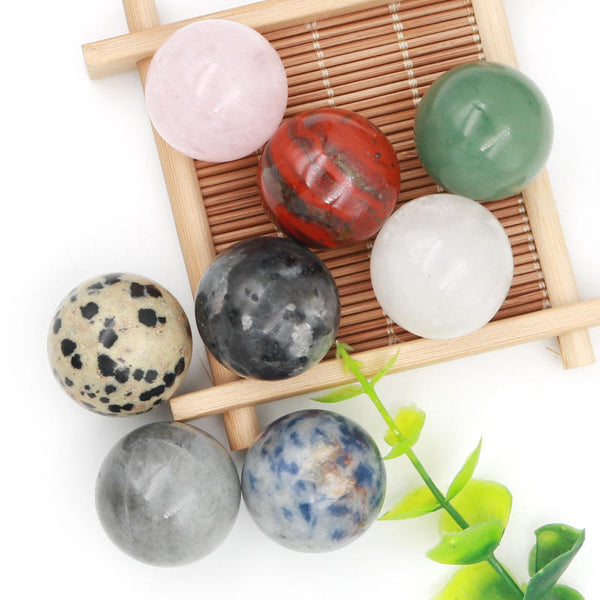 Wholesale Natural Healing Gemstone Ball 25mm Big Crystal Rose Quartz Sphere Crystal Stones Charms For Decoration