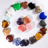 25mm Love Heart Shape Stone Earring Necklace Wedding Accessories No Hole Natural Agate Crystal Heart Gemstone