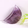 30mm Charm Large Natural Hand Carved Amethyst Moon Star Craft Carving