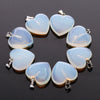 20mm Charms Custom Assorted Natural Healing Crystal Gemstone Bead Heart Stone Pendants Charms For Jewelry Making