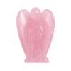 3 Inch Engraved Guardian Angel Natural Rose Quartz Crystal Angel Statue