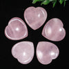 Heart Worry Stone crystal Thumb Gemstone Natural Healing Rose Quartz Amethyst Massage Chakra Heart Shape Worry Stone 40mm