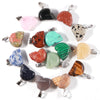 Natural chakra hand carved crystal Reiki Healing skull angel bear animal charm stone pendant wholesale handmade for men