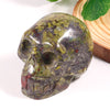 2inch Mixed Color Natural Healing Gemstone Crystal Carved Head Skulls Ornament for Home Decoration Carving Crafts