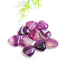 Charms heart stripe agate healing chakra gemstones crystals wholesale bulk heart stones crystal crafts