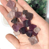 Natural Raw Quartz Green Purple Fluorite Octahedron Rough Crystal For Folk Craft