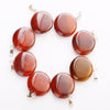 Natural Healing Crystal Quartz Gem Stone Round Pendant Charms for Jewelry Making DIY Necklace Decoration