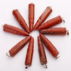 Natural Healing Crystals Pendulum Pendant Natural Stone Bullet Shaped Pillar Charms Point Pendant Charms For Jewelry Making