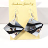 Handmade Abalone Shell Silver Hook Dangle Earrings