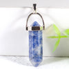 Wholesale Assorted Charms Natural Crystal Stone Hexagon Point Pillar Pendulum Pendant for DIY Jewelry Making