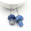 Fashion Women's Jewelry Accessories Natural Gemstone Healing Crystal Mushroom Dangle Earrings