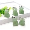 Natural carved crystal fortune cat healing stone aventurine lucky cat statue crystal crafts Home Decoration Birthday Gift
