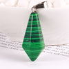 Wholesale Charms Natural Crystal Chakra Hexagonal Pyramid Stone Pendulum Pendants For Jewelry Making