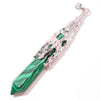 77mm Natural Quartz Crystal Baguette Healing Stone Pendant