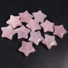 30mm Hand Carved Natural Rose Quartz Crystal Moon Star Healing Gemstone