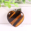 30mm Big natural quartz crystal stone heart pendant for jewelry making charms trendy accessories