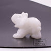 1.5inch Natural gemstone animal carving crystal elephant figurines elephant statue small stone crafts