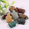 Natural chakra hand carved crystal Reiki Healing skull angel bear animal charm stone pendant wholesale handmade for men