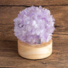 Creative Household LED Flower Shape Natural Amethyst Desk Lamp USB Charging