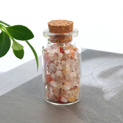 Natural Crystal Decoration Chips Mini Healing Ore Specimens Wishing Bottle Drifting Bottle Customizable packaging box set