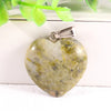 30mm Big natural quartz crystal stone heart pendant for jewelry making charms trendy accessories