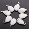 Natural Gemstone Pendant Bead Crystals Healing Stones Necklace Water Drop Pendants Charms For Jewelry Making