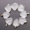 20mm Charms Custom Assorted Natural Healing Crystal Gemstone Bead Heart Stone Pendants Charms For Jewelry Making