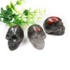 Natural Quartz Crystal Skull Healing Stone Carving Crafts Home Decoration