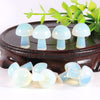 Wholesale natural hand carved crystal mushroom folk crafts reiki gemstnone crystal small size mushroom Home Decoration Gift