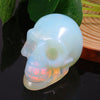 2inch Mixed Color Natural Healing Gemstone Crystal Carved Head Skulls Ornament for Home Decoration Carving Crafts
