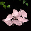 Natural Amethyst Quartzite Angel Feather Pendant Necklace