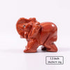 1.5inch Natural gemstone animal carving crystal elephant figurines elephant statue small stone crafts