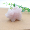 Natural Quartz Crystal Carved Animal Home Decor Gift Flying Pig