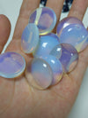 Natural Cabochon 25mm Crystal Quartzite Beads Round Flat Back Cabochon