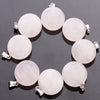 Natural Healing Crystal Quartz Gem Stone Round Pendant Charms for Jewelry Making DIY Necklace Decoration