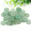 Natural Crystals Healing Stones Beads 15mm Small Jade Crystal Donuts Pendant For Jewelry Making