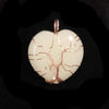 Stone Therapy Crystal Tree of Life Gold Wire Wrapped Stone Heart Pendant