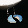 Fashion Jewelry Earrings Gem Stone Pendant Natural Crystal moon Star Earrings Hoop for Weman