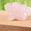 1.5" Natural Healing Stone Animal Hand Carved Figurine Delicate Crystal rabbits statue Gemstone for Home Decor Gift Decorative