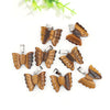 Hand Carved Stone Butterfly Pendant Natural Healing Crystal Quartz Stone Animal Butterfly Pendants For Jewelry Making