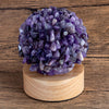 Creative Household LED Flower Shape Natural Amethyst Desk Lamp USB Charging