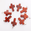 Fashion Natural Gemstone Wholesale Healing Crystal Cross Pendant Necklace Jewelry Cross Pendant